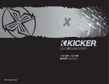 Kicker S10X Owner's Manual | Manualzz