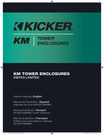 Kicker 2012 KMTES-KMTED Tower Systems Owner's Manual | Manualzz