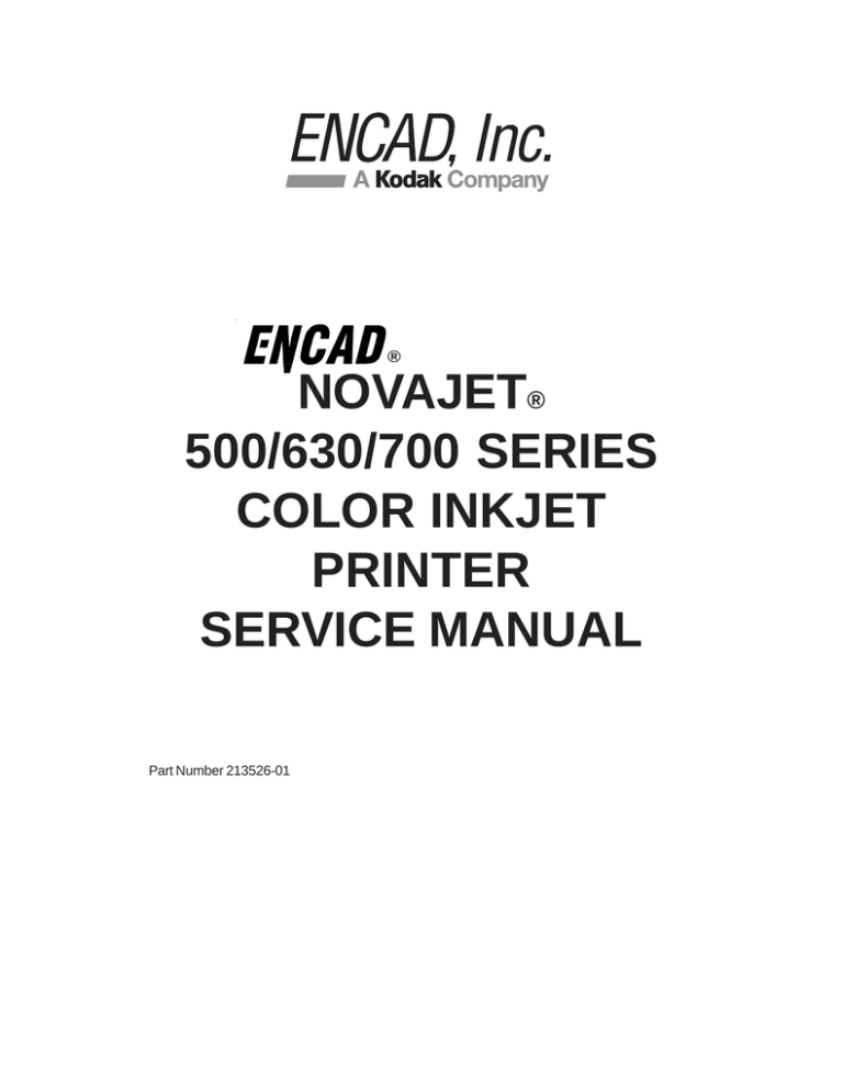 Kodak NOVAJET 500 User manual Kodak NOVAJET 500 User manual