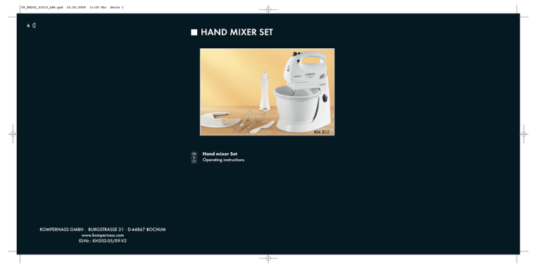 Kompernass KH 202 User manual Kompernass KH 202 User manual