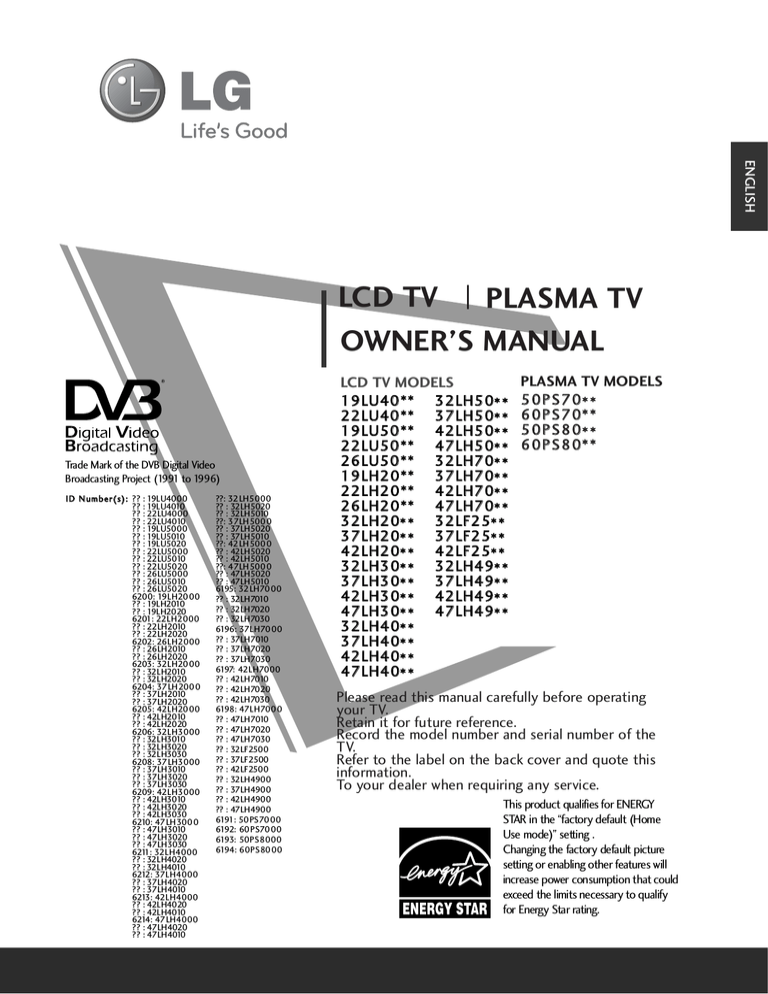 LG 1199LLHH2200 User manual LG 1199LLHH2200 User manual