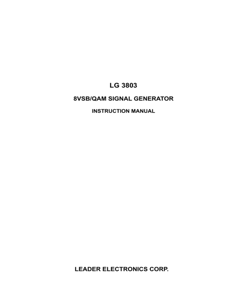 LG 3803 User's manual LG 3803 User's manual