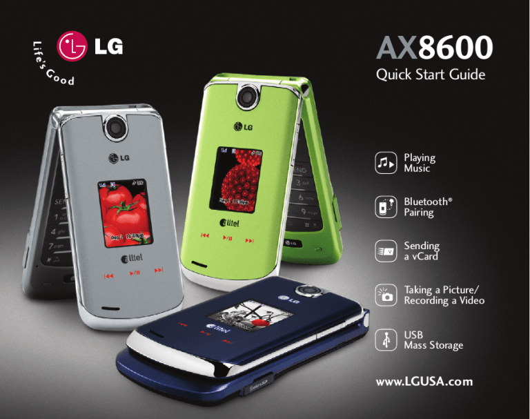 LG AX8600 User's manual LG AX8600 User's manual