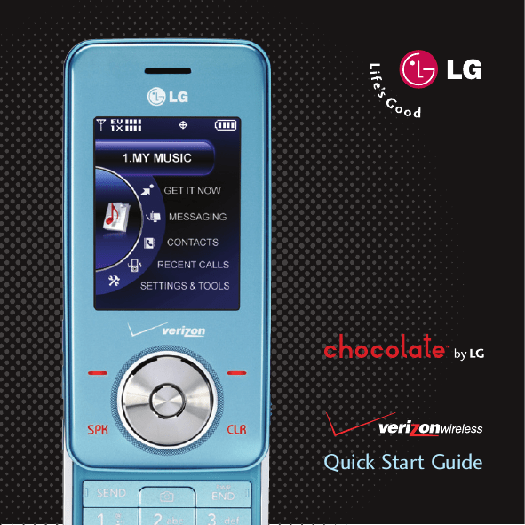 LG Chocolate - Blue Ice User's manual LG Chocolate - Blue Ice User's manual