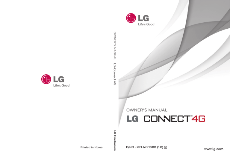 LG Connect 4G, Connect 4G, MS840 User manual LG Connect 4G, Connect 4G, MS840 User manual