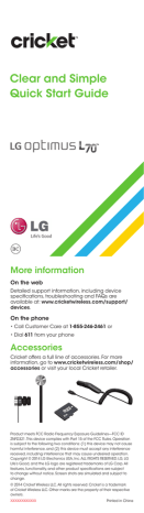 LG D321 Quick Start Guide | Manualzz LG D321 Quick Start Guide | Manualzz