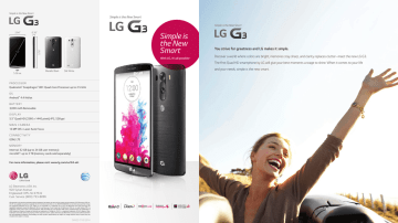 LG D850 Quick start guide LG D850 Quick start guide