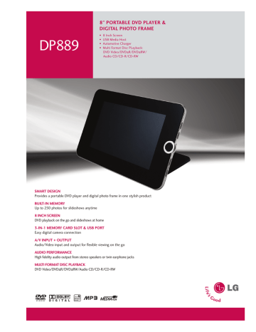 LG DP889 User's manual LG DP889 User's manual