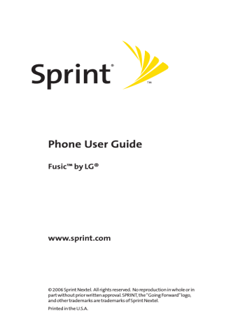 LG Fusic Phone User's manual LG Fusic Phone User's manual