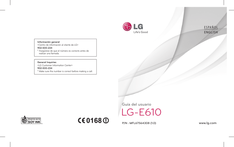LG -E610 User's manual LG -E610 User's manual