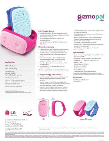 LG VC100 Specification LG VC100 Specification