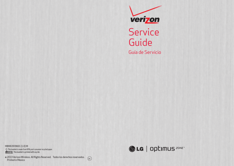 LG VS410PP Quick start guide LG VS410PP Quick start guide