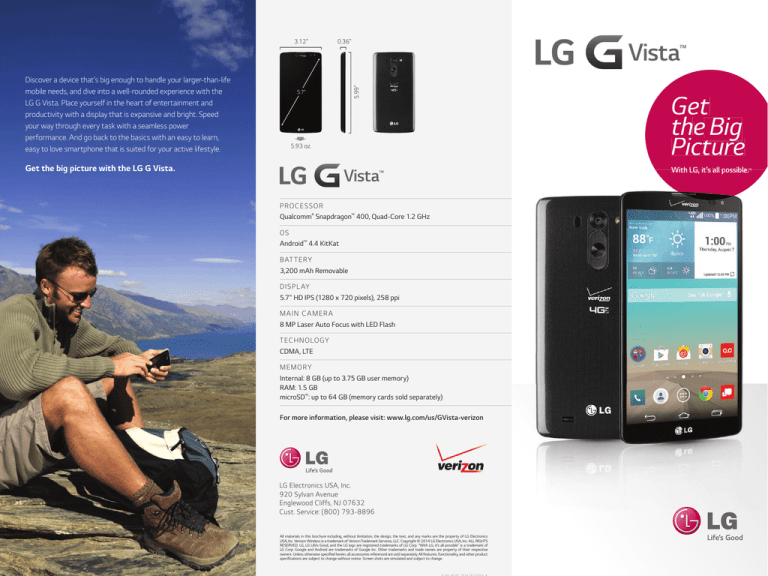 LG VS880 Quick start guide LG VS880 Quick start guide