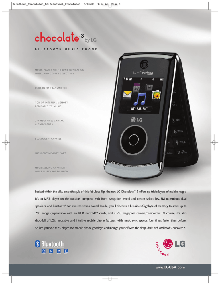 LG VX8560BLK Product Manual LG VX8560BLK Product Manual