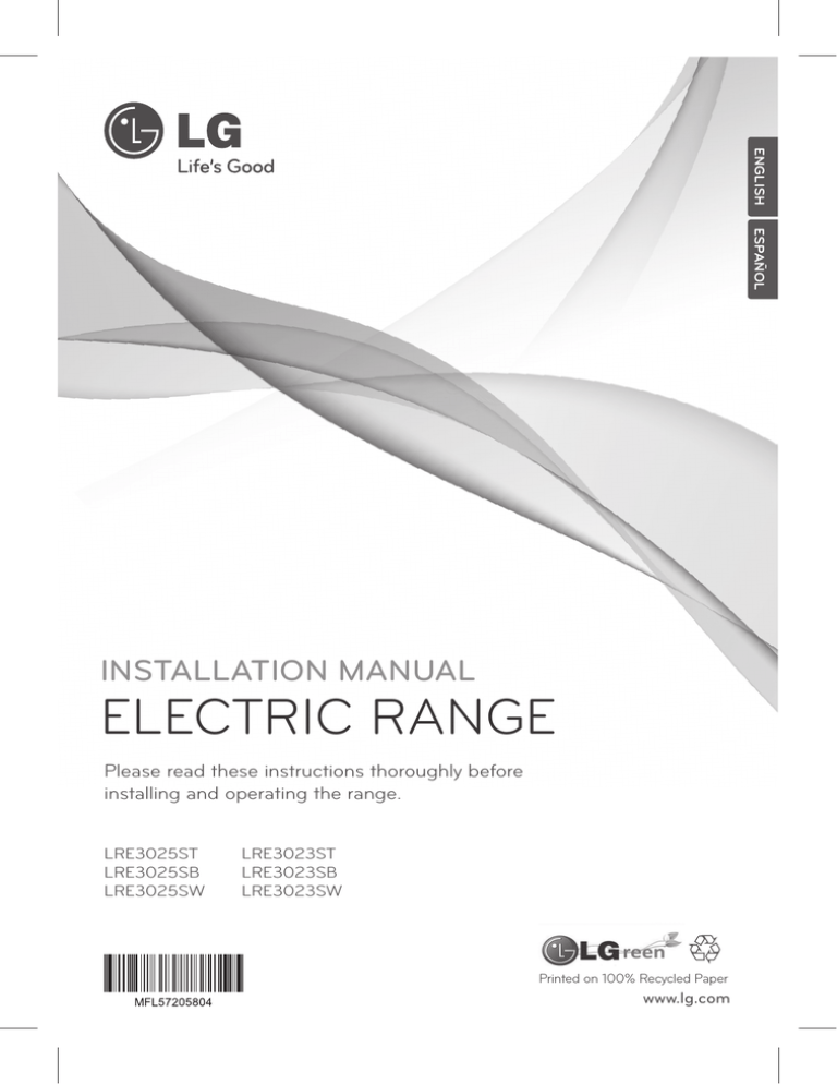 LG LRE3023SB User's manual LG LRE3023SB User's manual