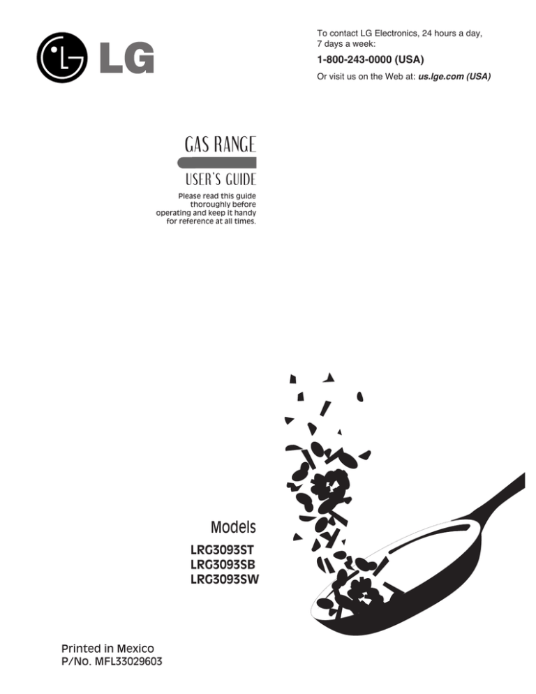 LG LRG3093ST User manual LG LRG3093ST User manual
