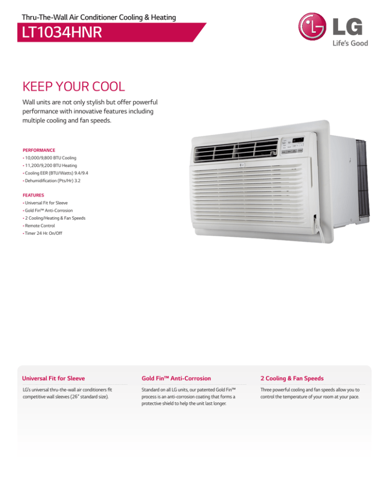 LG LT1034HNR Specification LG LT1034HNR Specification