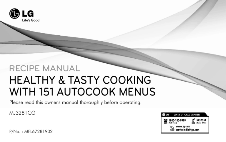 LG MJ3281CG User's manual LG MJ3281CG User's manual