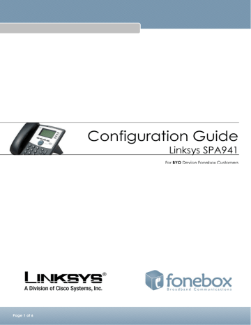 Linksys Telephone SPA941 Quick Start Guide | Manualzz