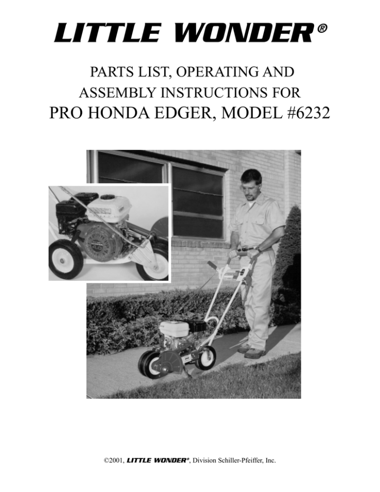 Little Wonder 6232 User manual Little Wonder 6232 User manual