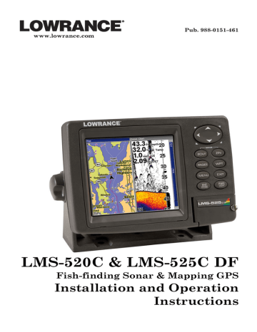 Find Your Current Position. Lowrance electronic LMS-525C DF, LMS-520C | Manualzz