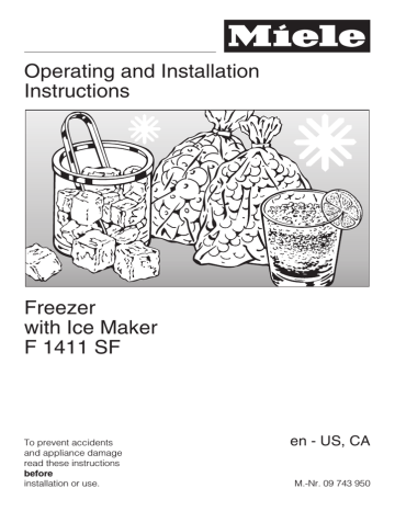 Miele F 1411 SF Operating and Installation Instructions | Manualzz