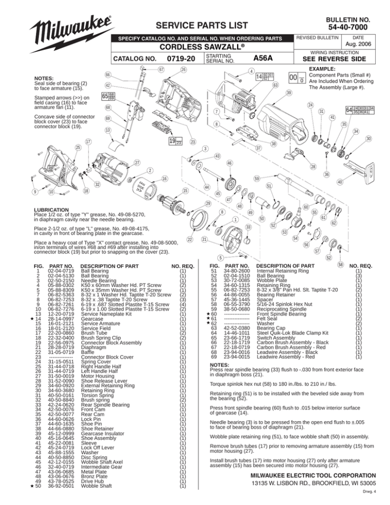 Milwaukee 54-40-7000 User manual Milwaukee 54-40-7000 User manual