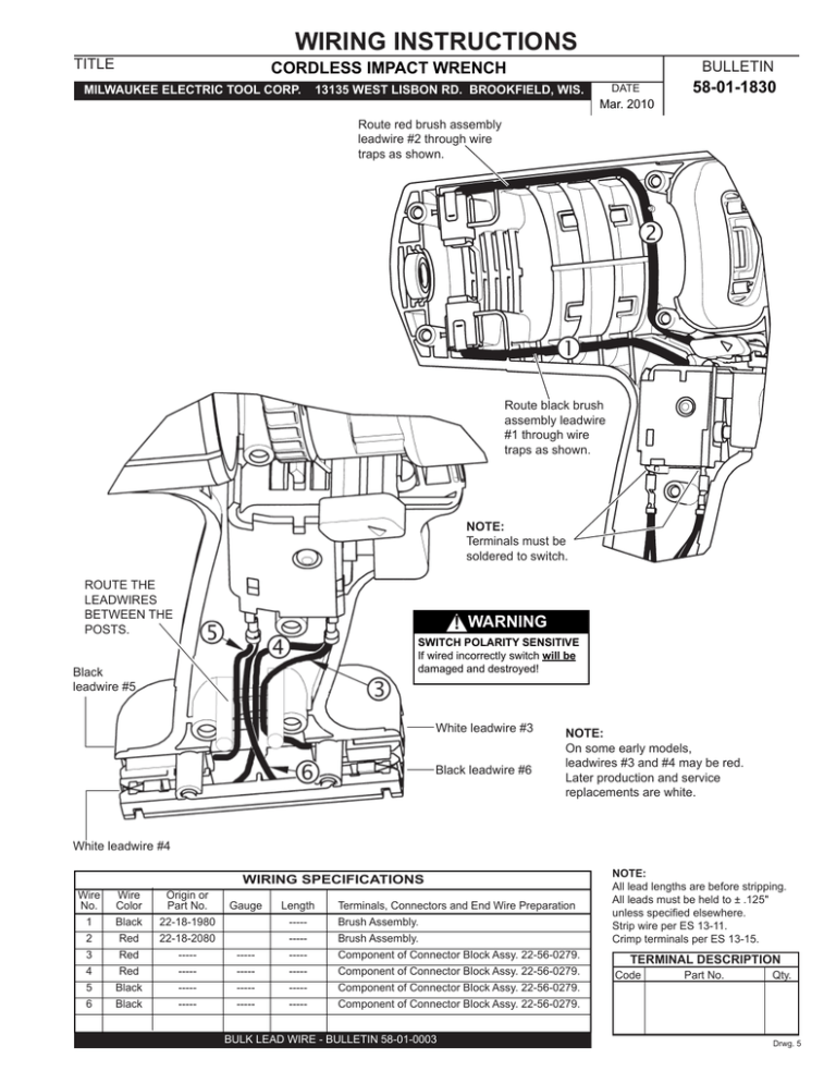 Milwaukee 58-01-1830 User manual Milwaukee 58-01-1830 User manual