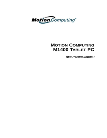 Motion Computing M1400 User's Manual | Manualzz Motion Computing M1400 User's Manual | Manualzz