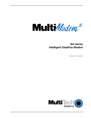 Multitech MT1432BA User guide | Manualzz