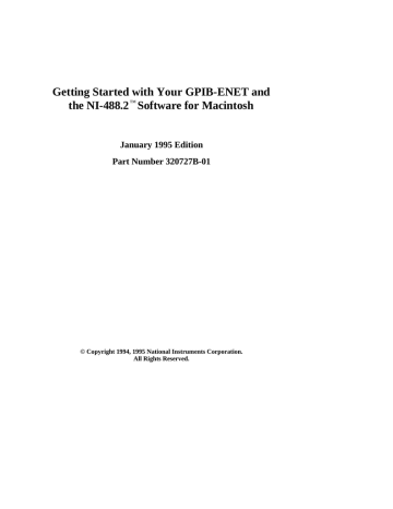 Figure 1-3. GPIB-ENET Back Panel. National Instruments 320727B-01, NI-488.2TM | Manualzz