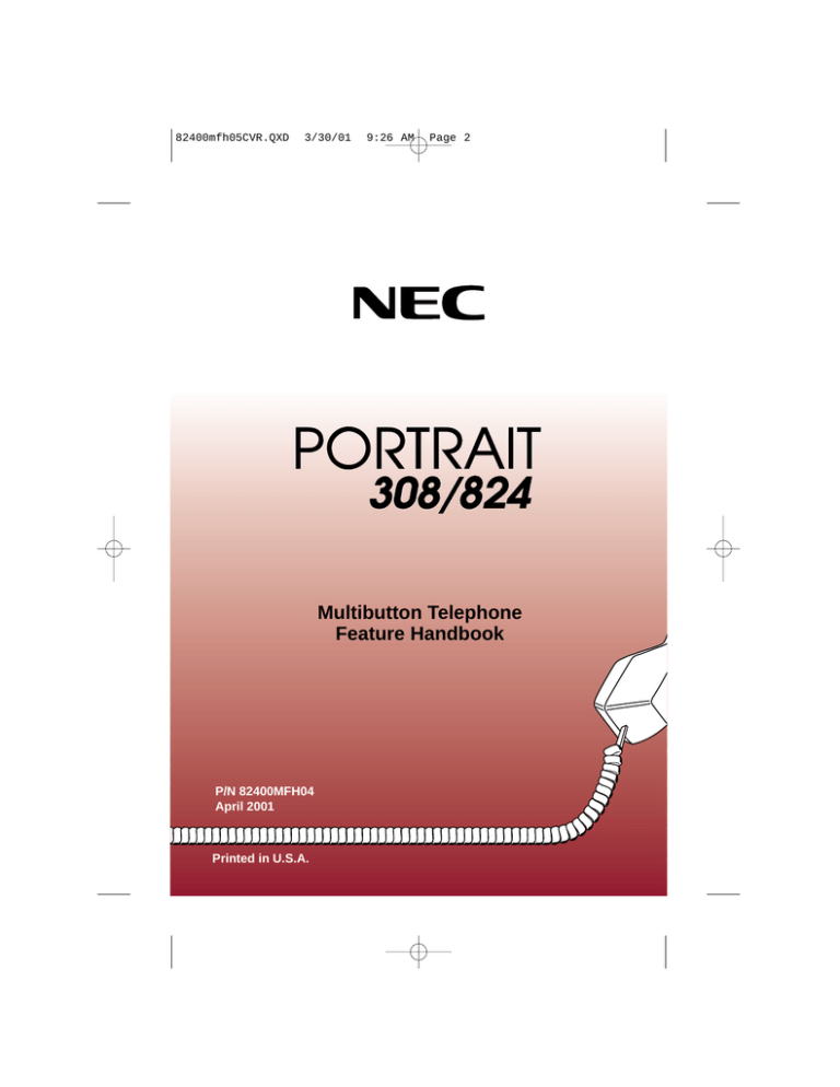 NEC 308 User manual NEC 308 User manual