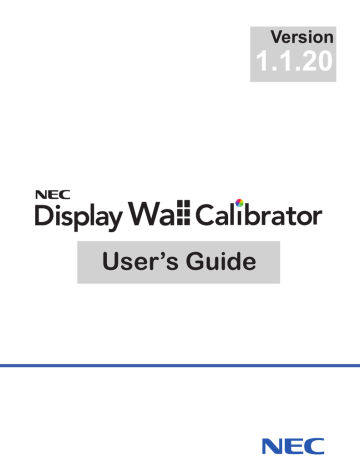 NEC Display Wall Calibrator User's Guide | Manualzz