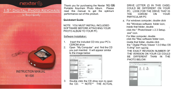 Nextar N1-506 Quick Start Guide | Manualzz Nextar N1-506 Quick Start Guide | Manualzz