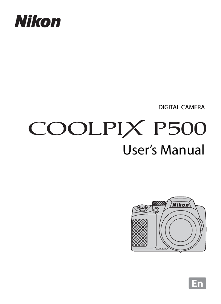 Nikon COOLPIXSP500BLK User manual Nikon COOLPIXSP500BLK User manual