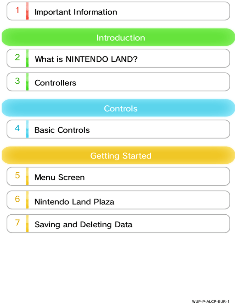 Nintendo Land 45496903008 User's manual Nintendo Land 45496903008 User's manual