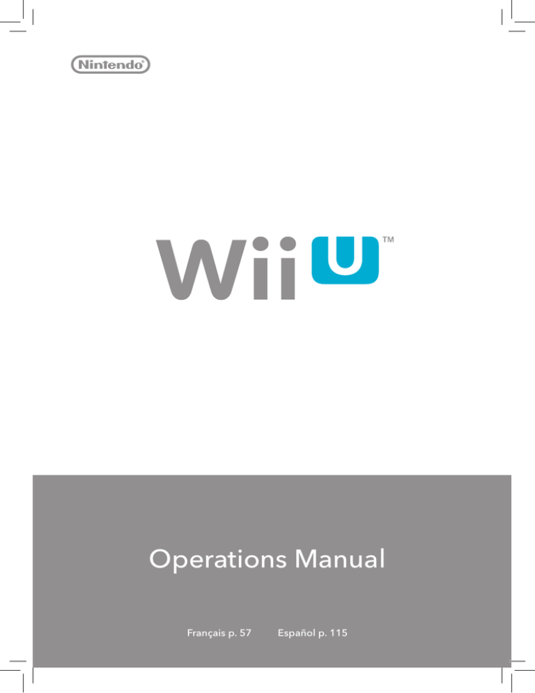 Nintendo Wii U User manual Nintendo Wii U User manual