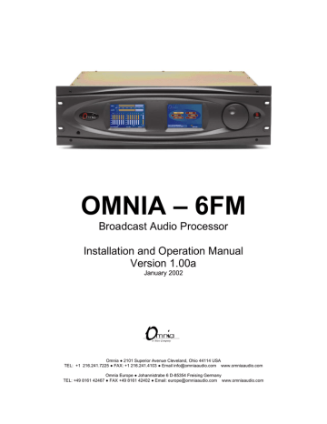 Omnia Industries Turntable 6FM User's Manual | Manualzz