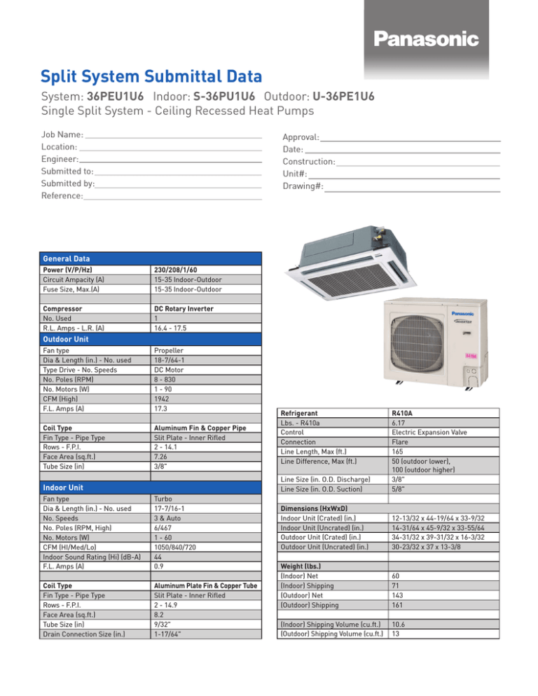 Panasonic 36PEU1U6 Datasheet Panasonic 36PEU1U6 Datasheet