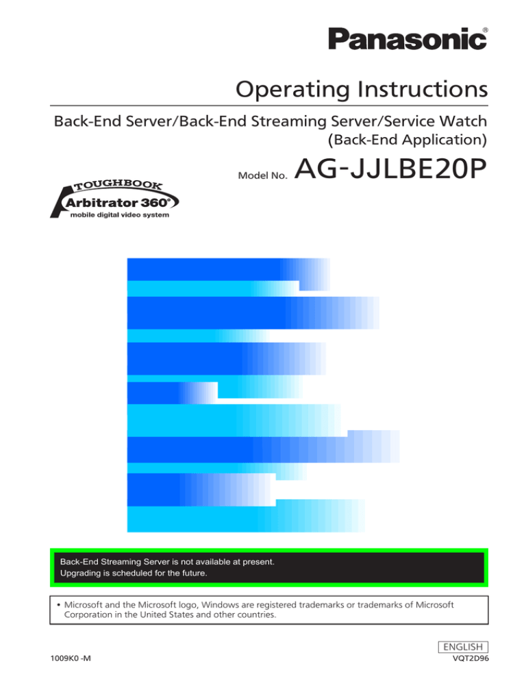Panasonic Arbitrator 360 Operating instructions Panasonic Arbitrator 360 Operating instructions