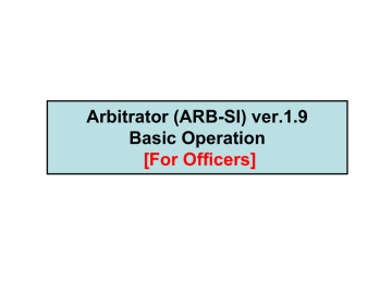 Panasonic Arbitrator 360 Operating instructions Panasonic Arbitrator 360 Operating instructions