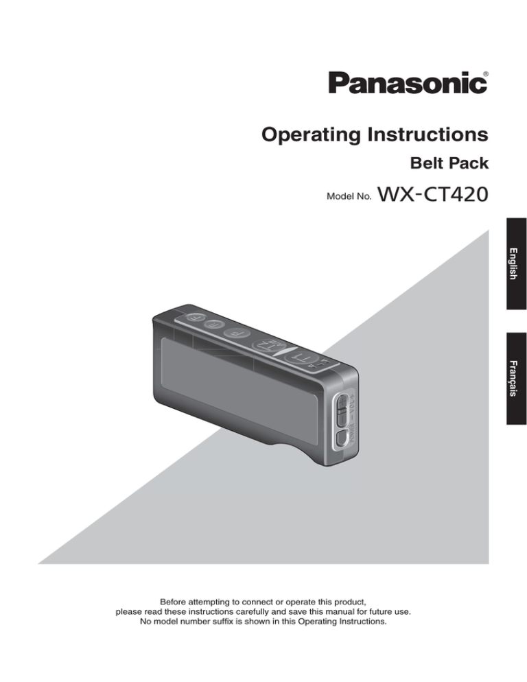 Panasonic Attune II Operating instructions Panasonic Attune II Operating instructions