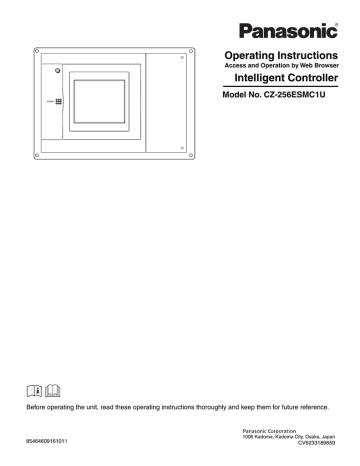Panasonic CZ-256ESMC1U Operating instructions Panasonic CZ-256ESMC1U Operating instructions