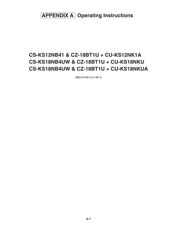 Panasonic KS12NB41 Operating instructions Panasonic KS12NB41 Operating instructions