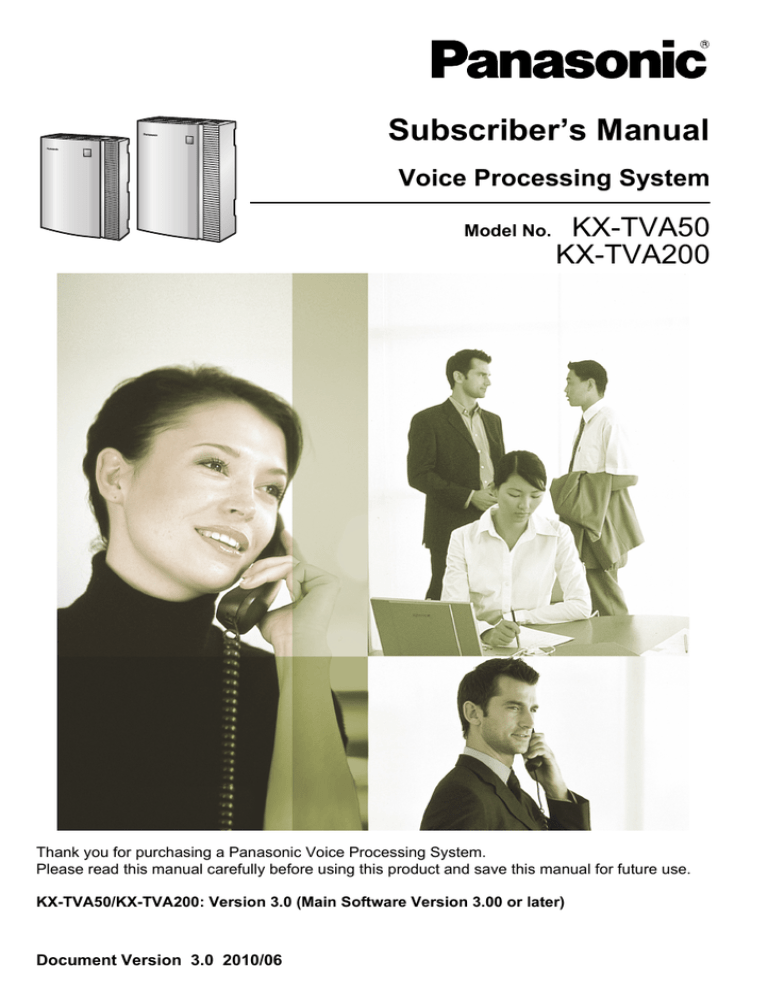 Panasonic KX-TVA200 Operating instructions Panasonic KX-TVA200 Operating instructions