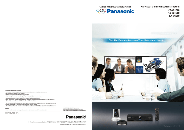 Panasonic KX-VC300 Operating instructions Panasonic KX-VC300 Operating instructions