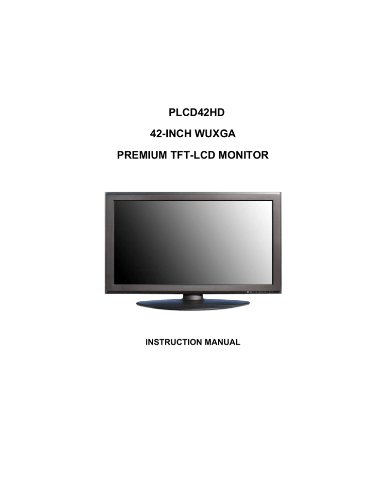 Panasonic PLCD42HD Operating instructions Panasonic PLCD42HD Operating instructions