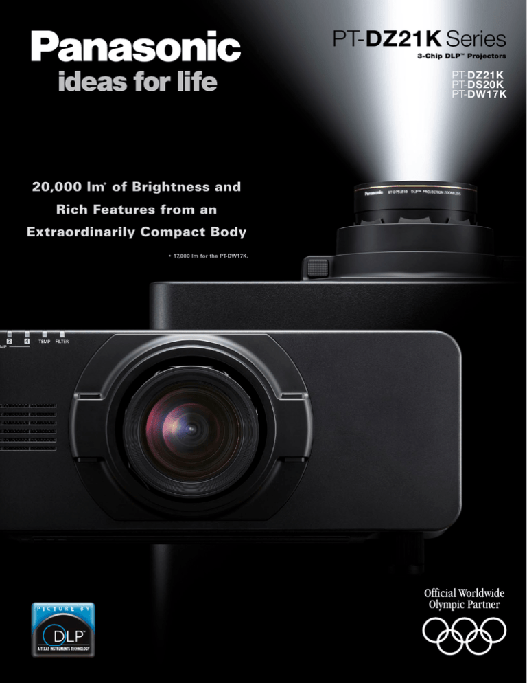Panasonic PT-DZ21KU Quick start guide Panasonic PT-DZ21KU Quick start guide