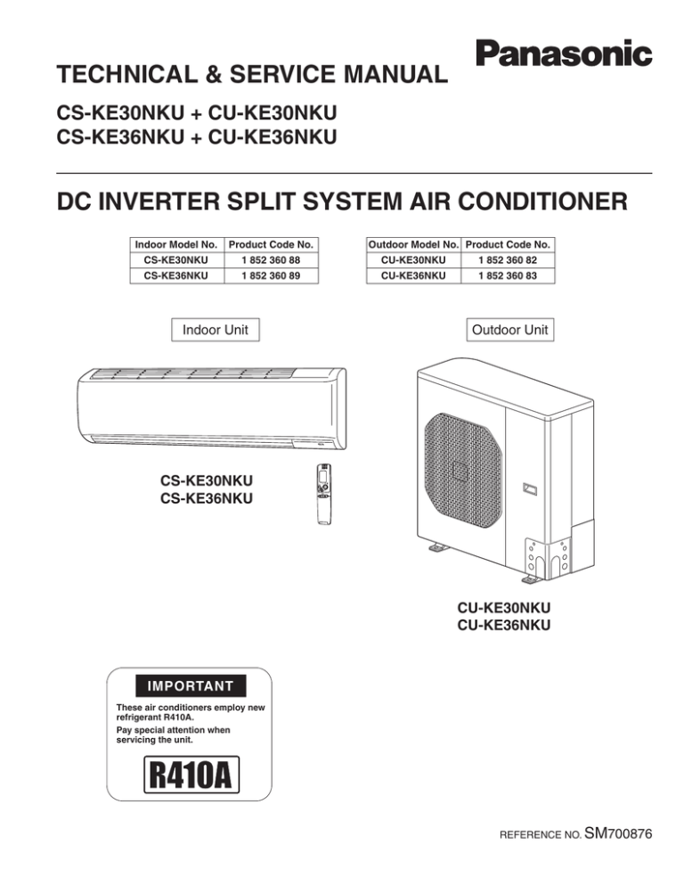 Panasonic CS-KE30NKU User manual Panasonic CS-KE30NKU User manual