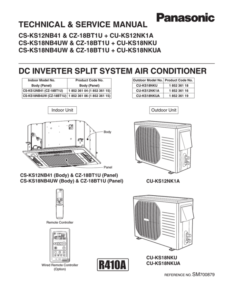 Panasonic CS-KS12NB41 User manual Panasonic CS-KS12NB41 User manual